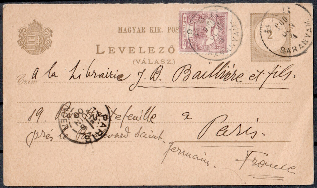 Postal Stationery to France