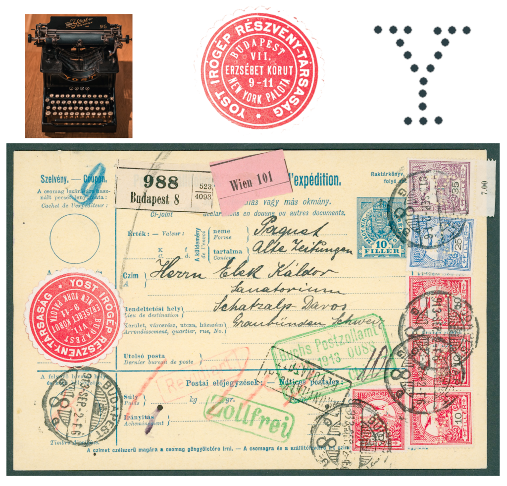 Perfin Stamp on Parcel Card